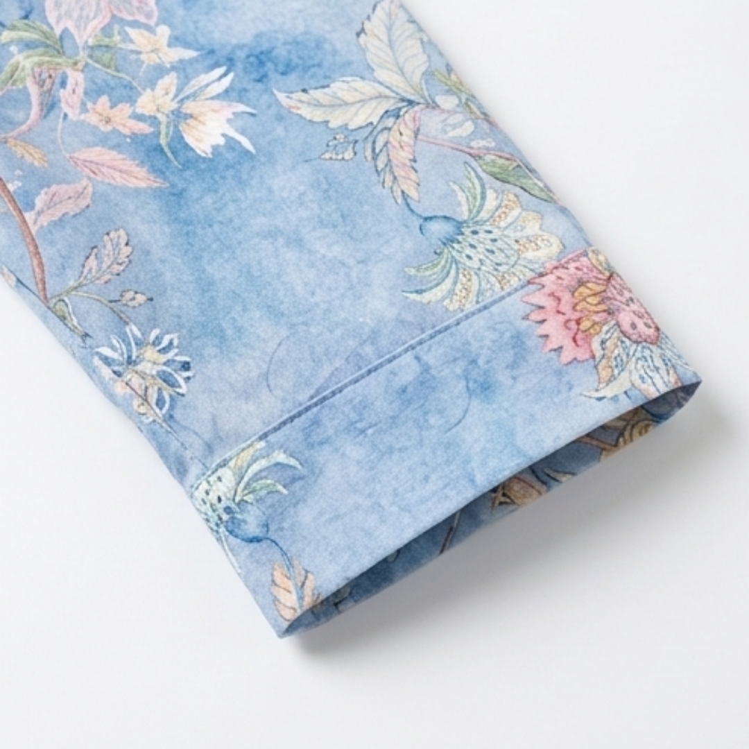 Florenza™ – Watercolor Floral V-Neck Blouse