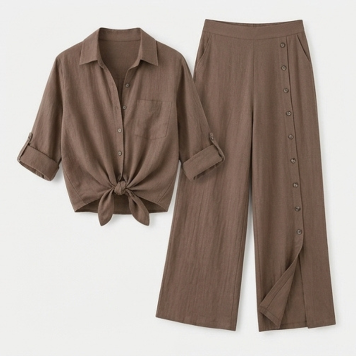 Vivara™ – Effortless Linen Blend Matching Set