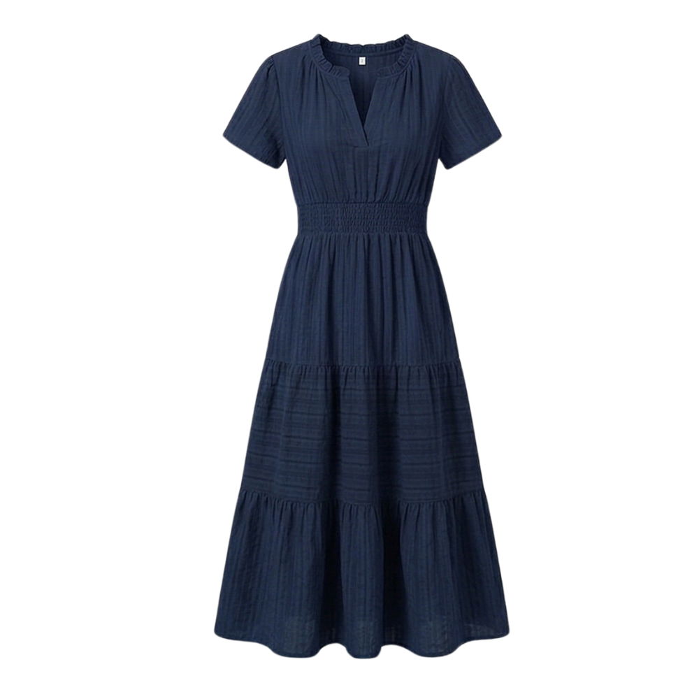 Vivara™ – Flowing V Neck Summer Maxi Dress