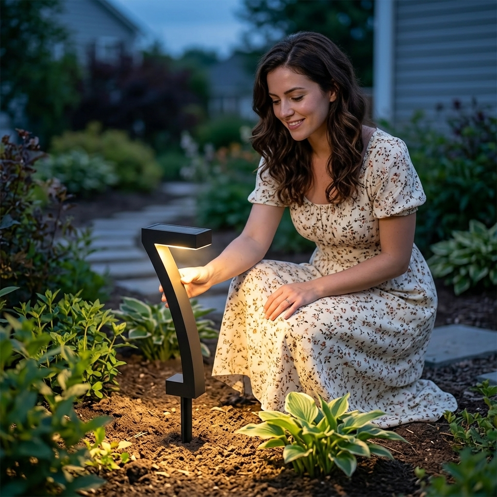 Glowfern™ – Sculptural Solar Pathway Lights (Set of 4)