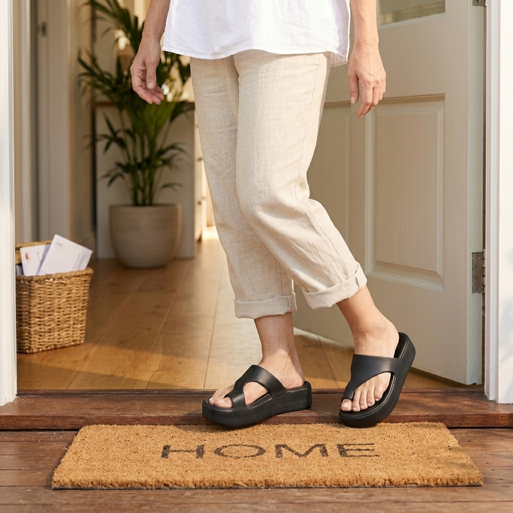 Elevana™ – Cushioned Platform Toe Loop Sandals