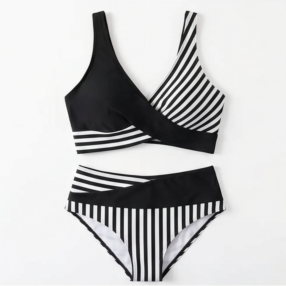 Marivelle™ – Wrap-Front High-Waisted Bikini