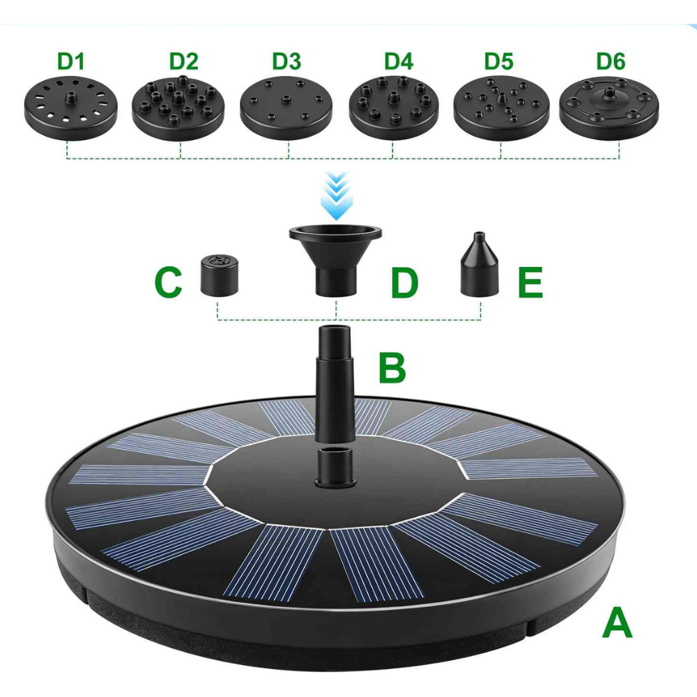 Voalsz™ – Drop-In Solar Fountain for Birdbaths