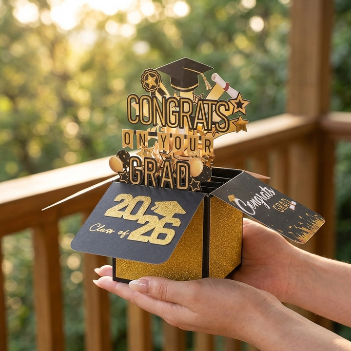 LumiCard™ - 3D Pop-Up Graduation Card for Class of 2026