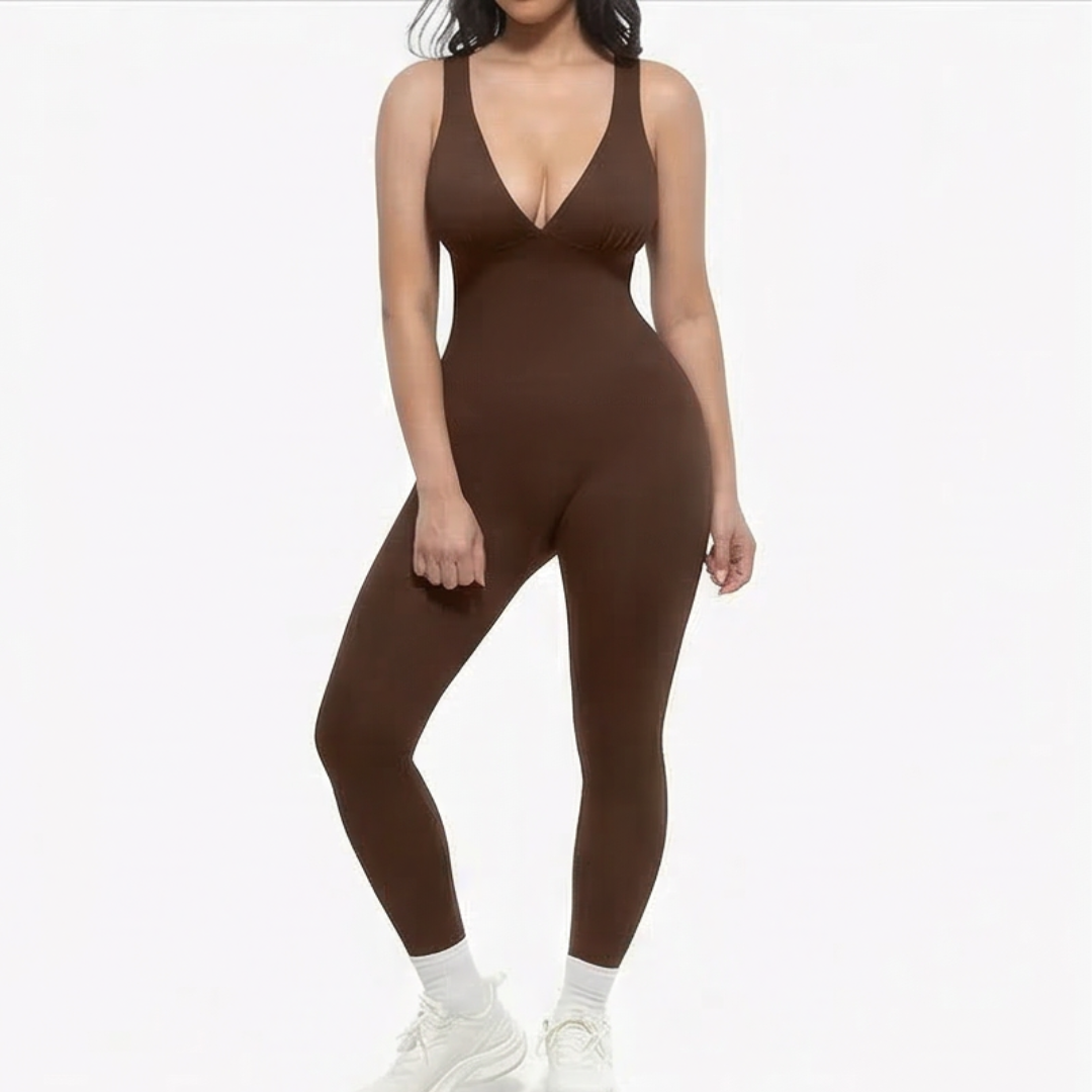 Sculpta™ – Seamless V Neck Compression Jumpsuit