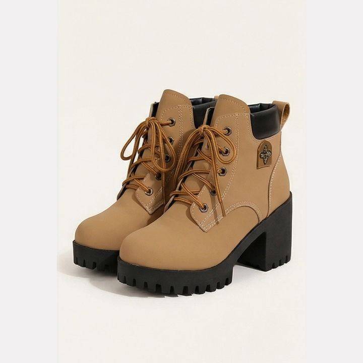 Stridara™ Lightweight Chunky Platform Combat Boot