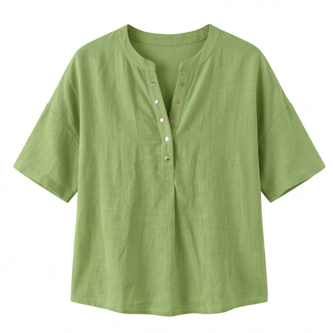 Lunavia™ – Effortless Henley Blouse