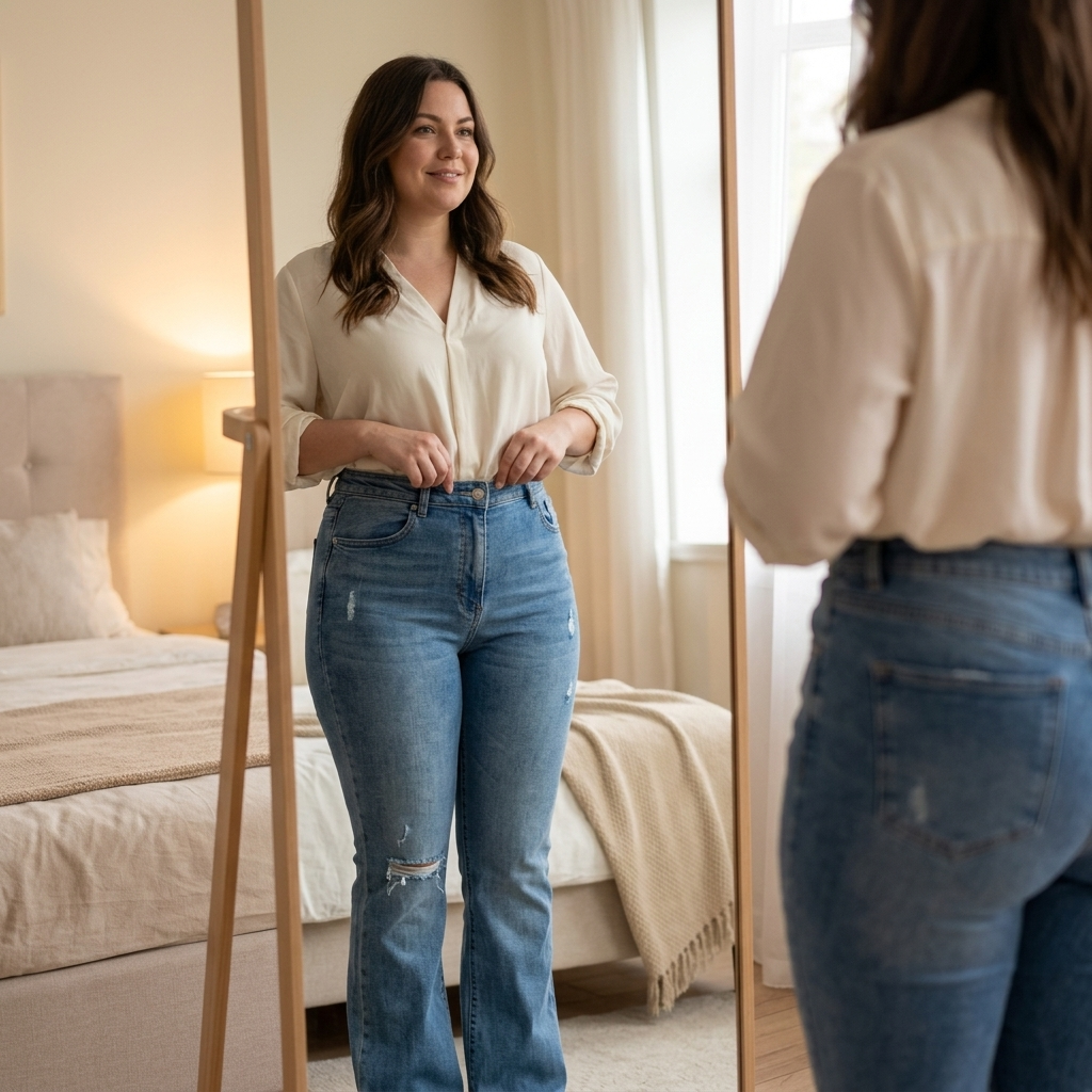Denara™ – High Waist Ripped Flare Jeans