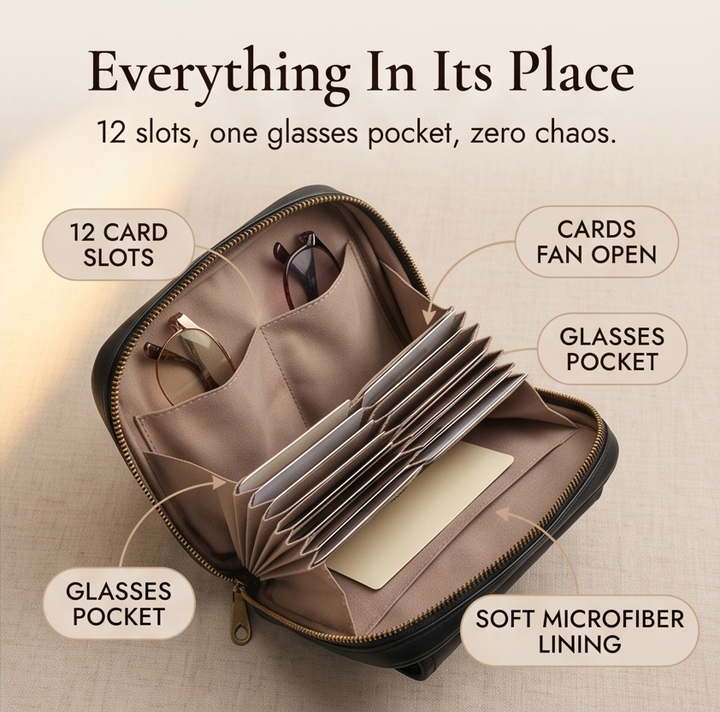 Carryn™ – Organized Crossbody Bag with Card Slots