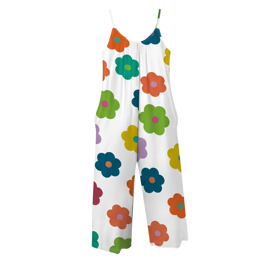 Sunara™ – Floral Wide-Leg Jumpsuit for Curves