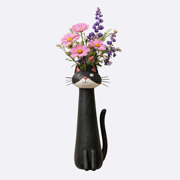 Felina™ – Handmade Ceramic Cat Flower Vase