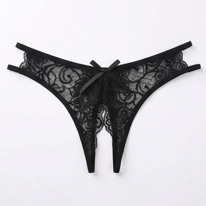 Velara™ – Floral Lace Open Crotch Thong