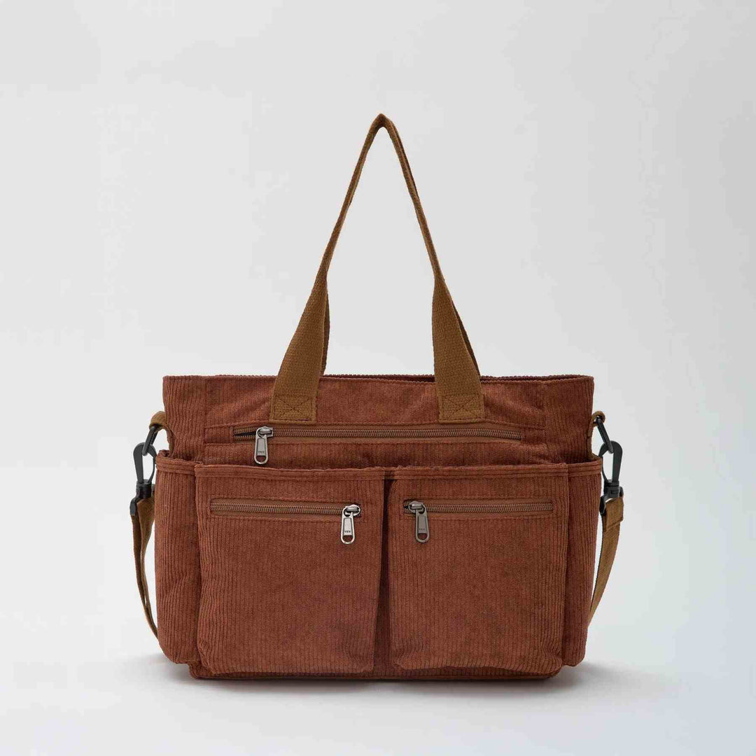 Lunavia™ - Corduroy Utility Tote with 6 Pockets