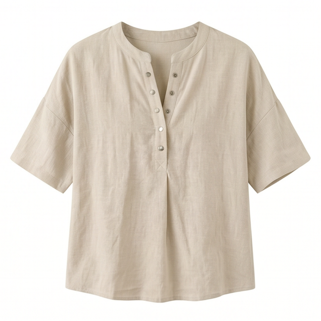 Lunavia™ – Effortless Henley Blouse