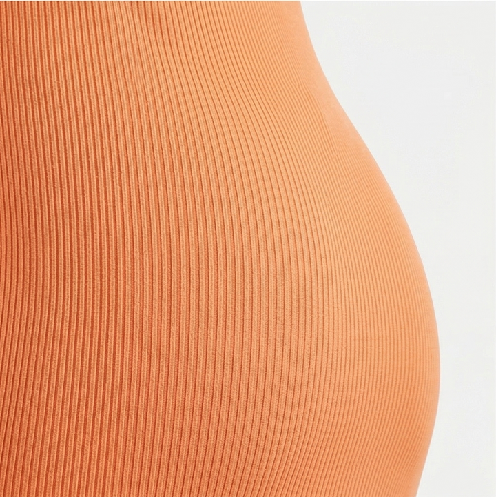 Solara™ — Ribbed Maxi Dress with Drawstring Slit