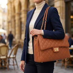Ellara™ – Quilted Chain Strap Tote