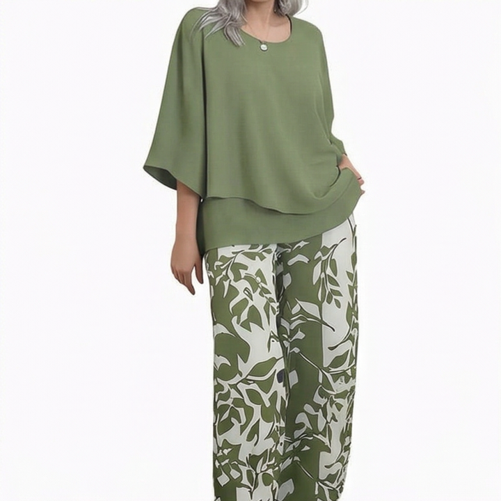 Elara™ – Flowy Chiffon Two Piece Set