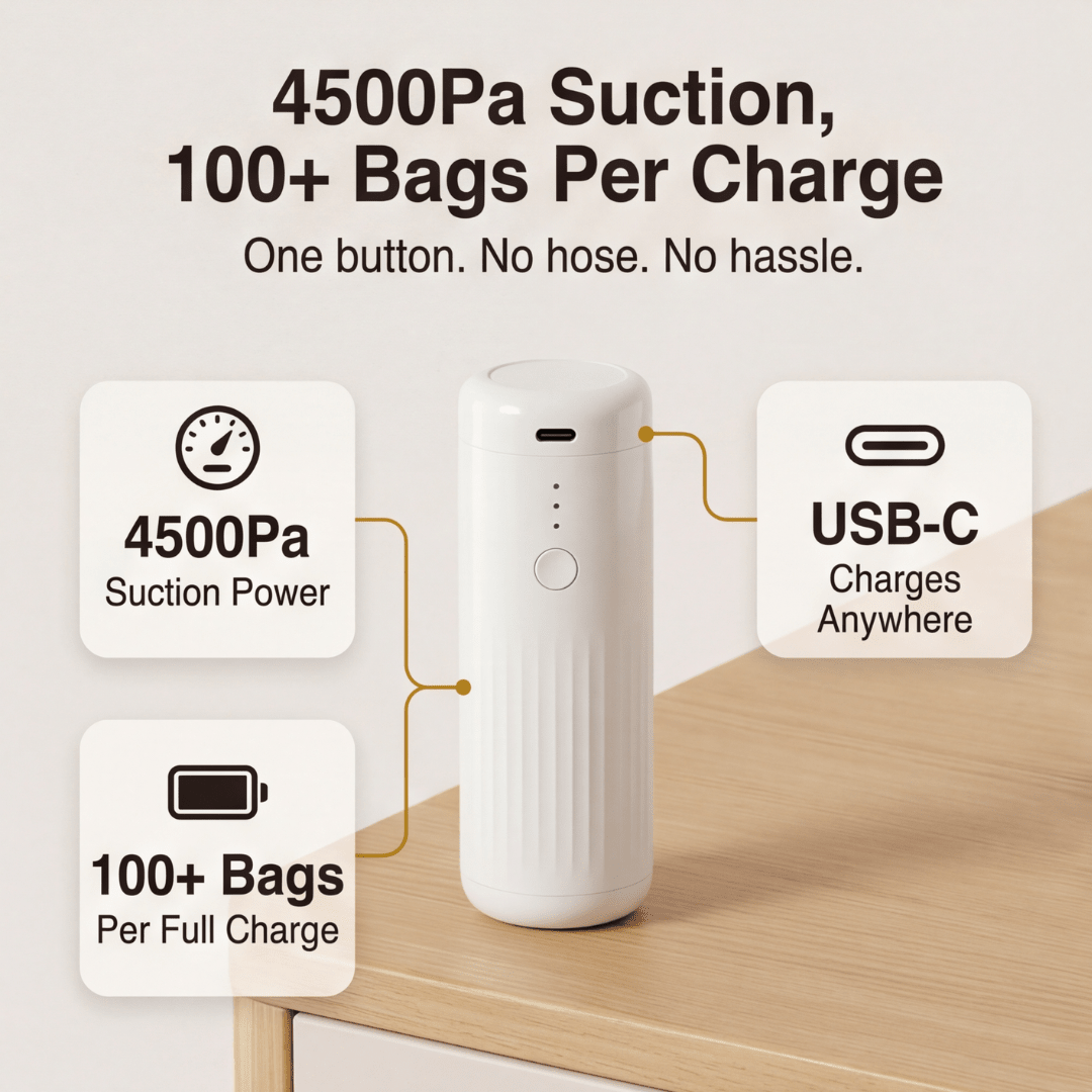Packflat™ – Space Saving Vacuum Bags with Electric Pump