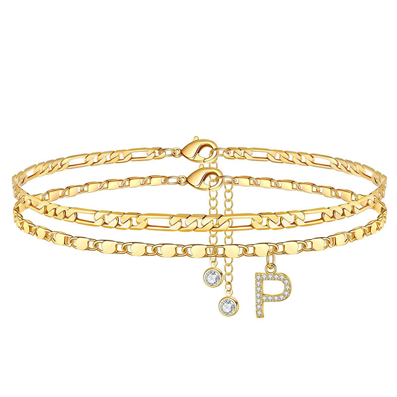 Letterly™ – Letter Layered Anklet