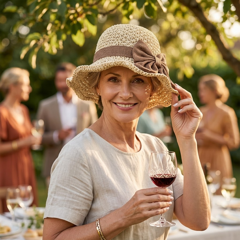 Bellabrim™ – Woven Straw Hat with Bow Detail