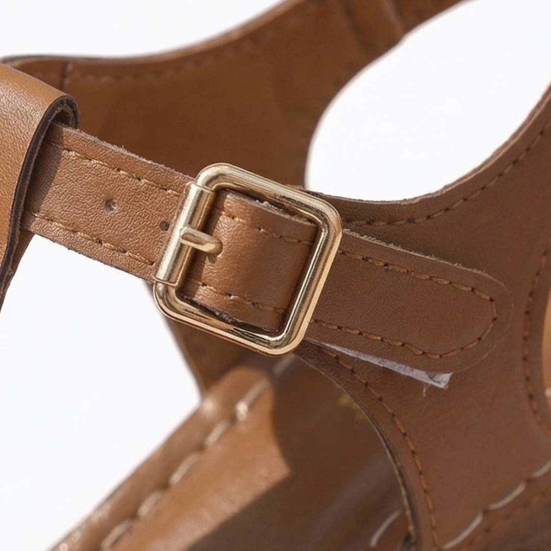 Solara™ – Roman Cutout Block Heel Sandals