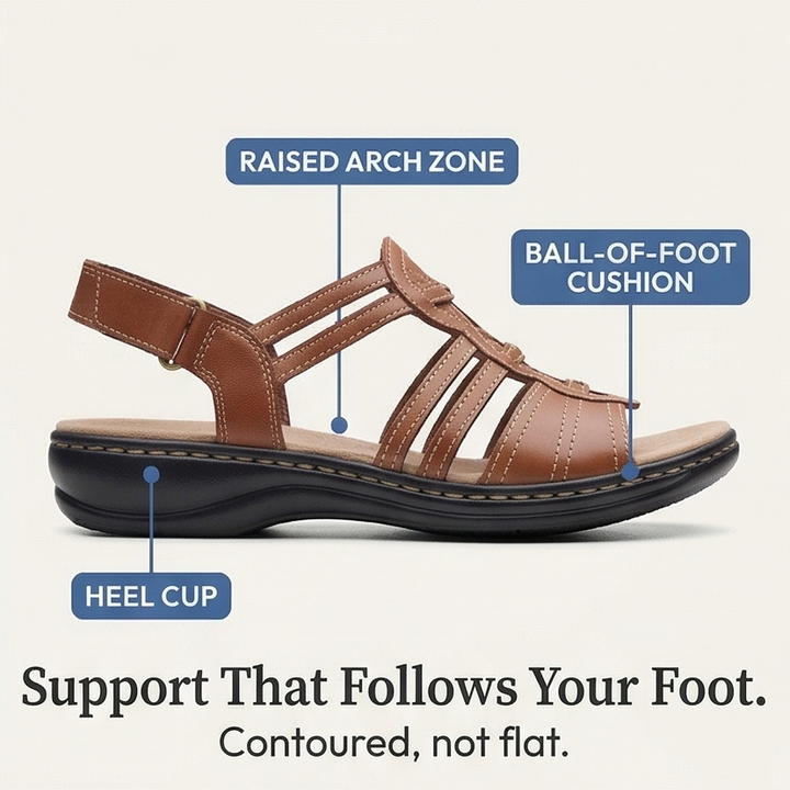 Solvana™ – Woven Leather Arch Support Sandals