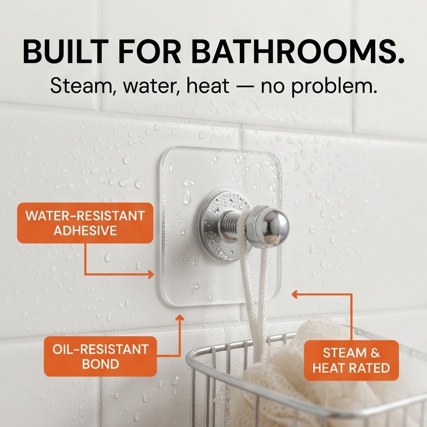 Gripstay™ – Heavy Duty Invisible Adhesive Wall Hooks