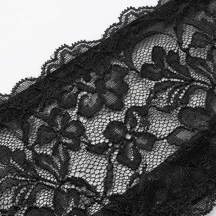 Velaire™ – Floral Lace Bodysuit Set with Garter Belt and Stockings