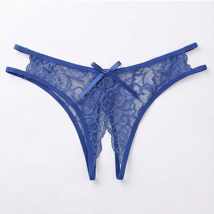 Velara™ – Floral Lace Open Crotch Thong
