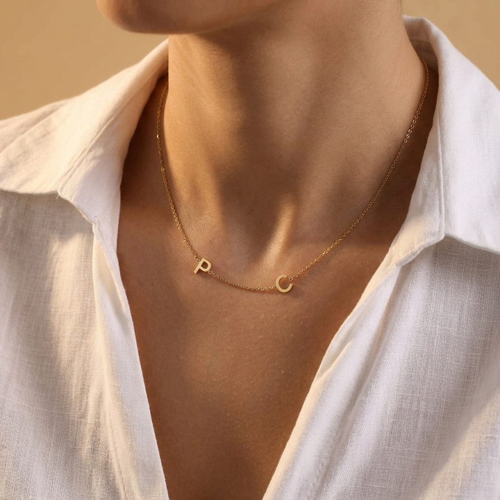 Auriela™ – Personalized Side Initial Necklace
