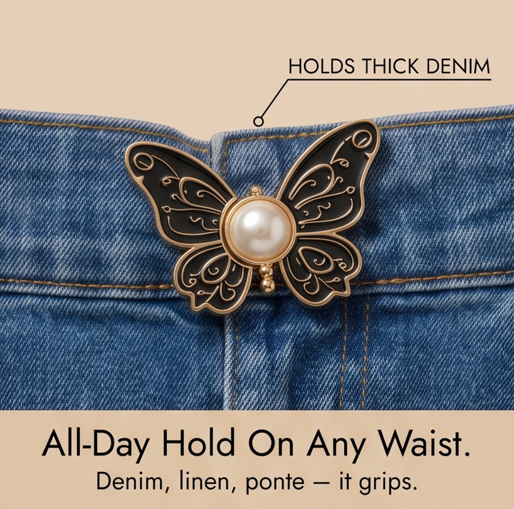 Belluna™ – Detachable Butterfly Waist Buckle for Loose Jeans