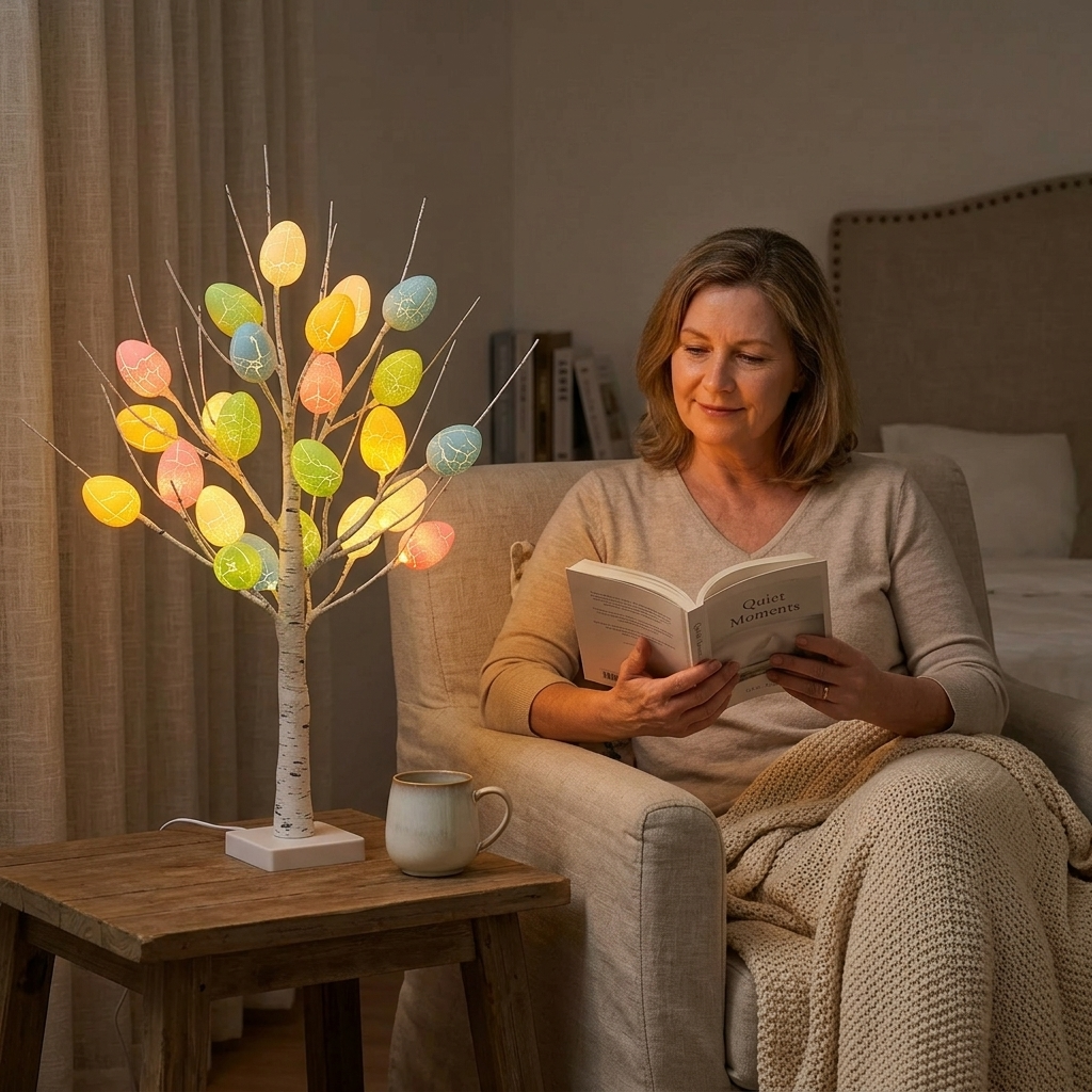 Bloomglow™ – Tabletop Easter Tree with 24 Glowing Eggs