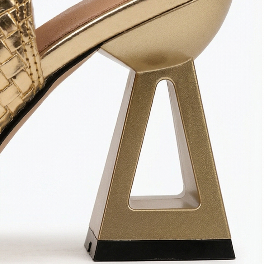 Tessara™ — Woven Peep Toe Block Heel Sandals