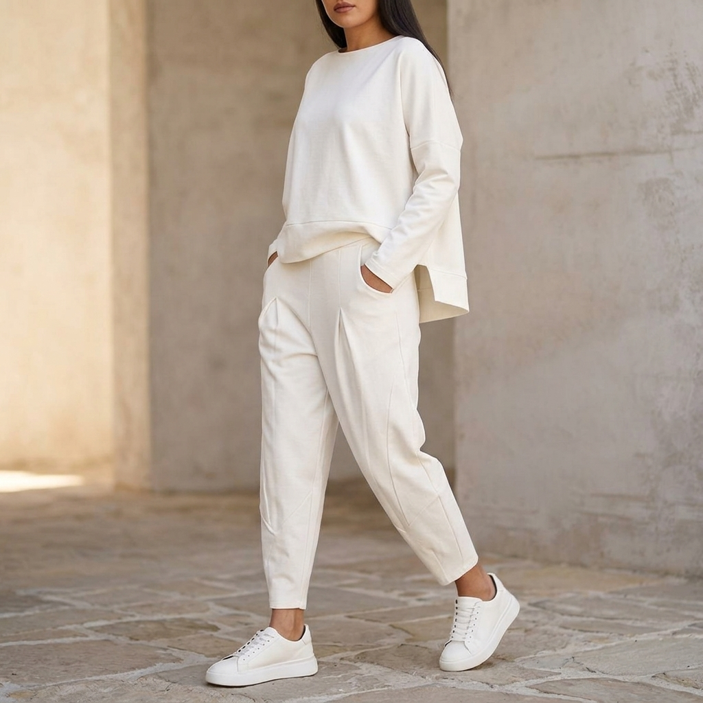 Lunaire™ Soft Cotton Two Piece Lounge Set