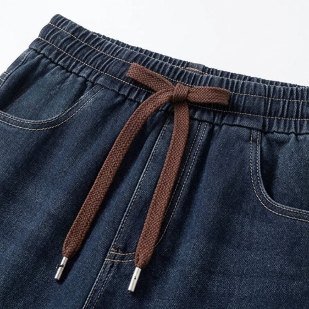 Velora™ – Drawstring Wide-Leg Comfort Jeans