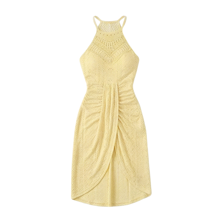 Vivara™ – Lace Halterneck Maxi Dress