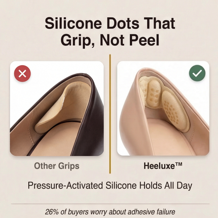 Heeluxe™ – Cushioned Heel Grips for All Day Comfort