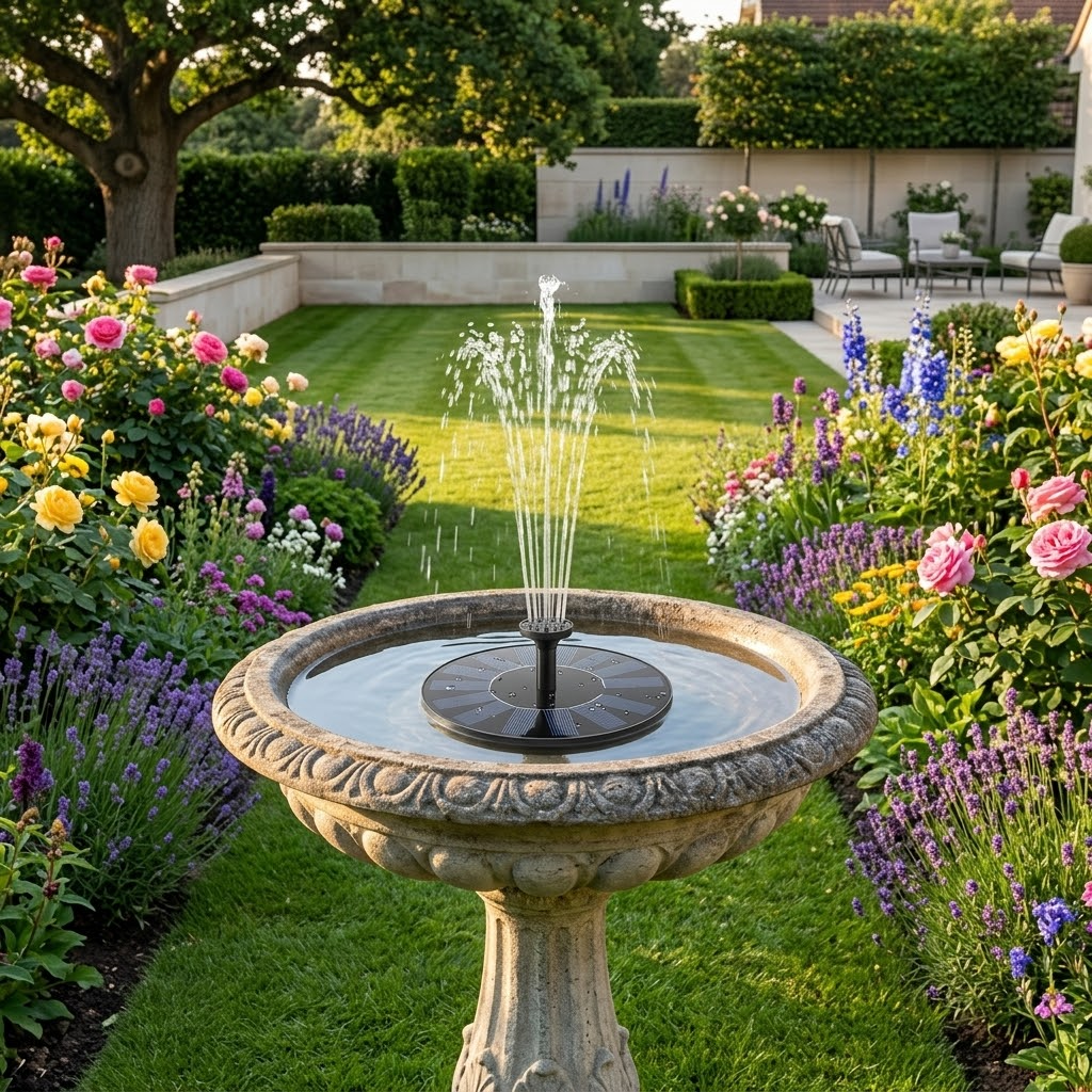 Voalsz™ – Drop-In Solar Fountain for Birdbaths
