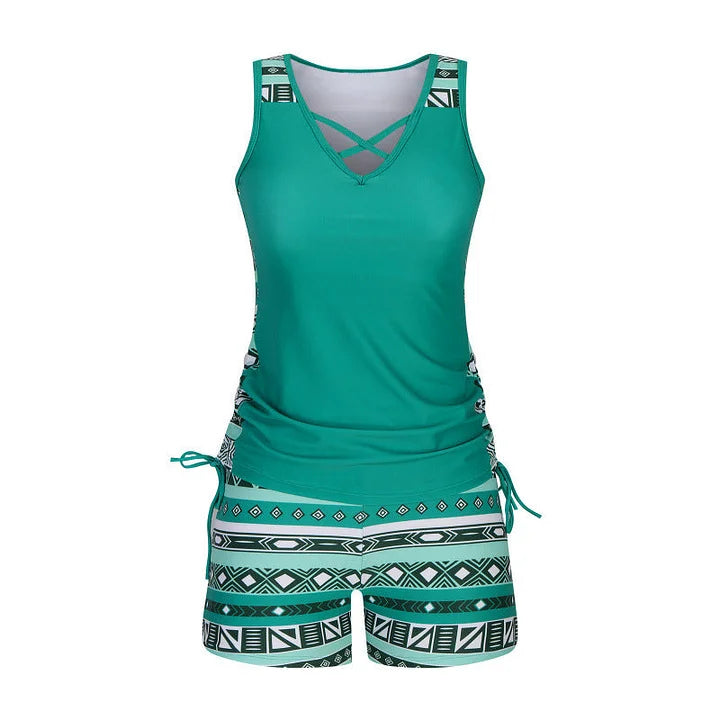 Marevia™ - Tankini Swimsuit Set with Adjustable Sides