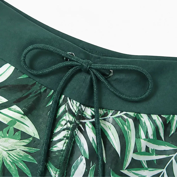 Solvira – High Waisted Bikini Set with Boxer Shorts and Tummy Control