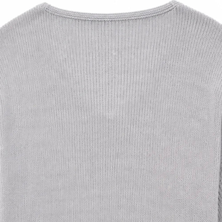 Elowyn – Soft V-Neck Knit Tunic Top for Women, Loose Drape