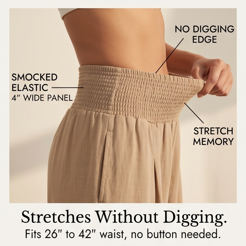 Coastella™ – Smocked-Waist Culottes