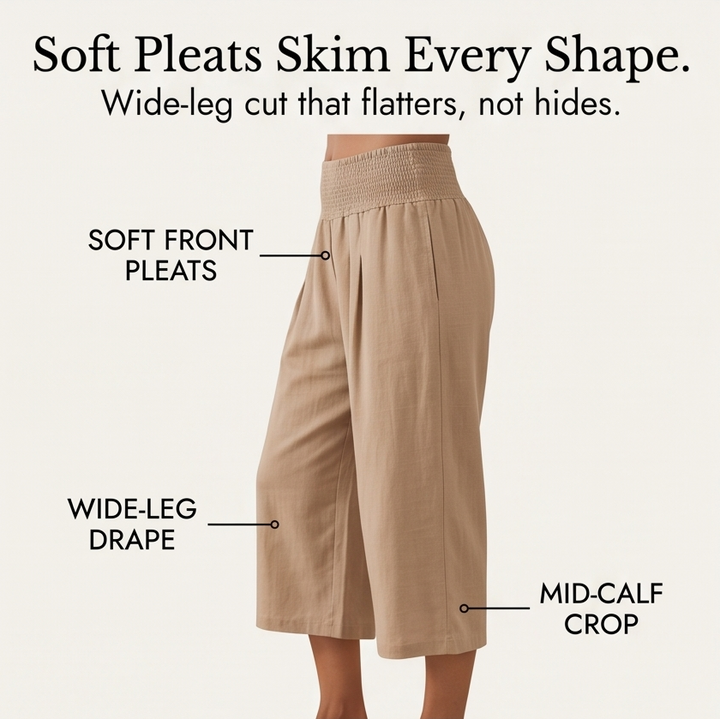 Coastella™ – Smocked-Waist Culottes