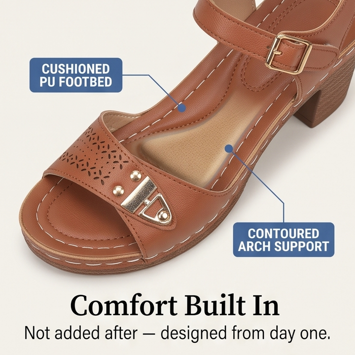 Luna™ Cushioned Block Heel Sandals for All-Day Wear