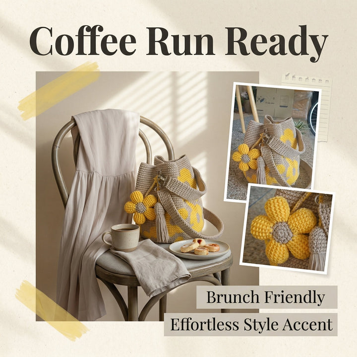 Bloomara™ – Handmade Crochet Flower Tote Bag