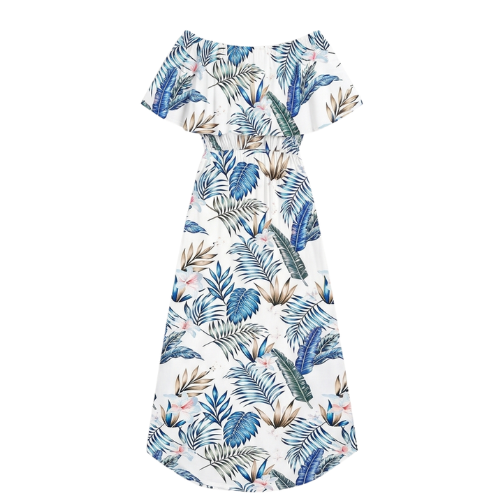 Florevia™ – Off-Shoulder Floral Maxi Dress with Hidden Pockets