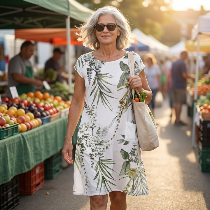 Floressa™ Botanical Print Pocket Dress