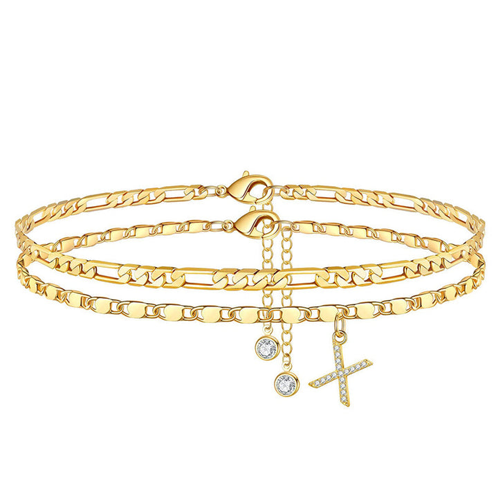 Letterly™ – Letter Layered Anklet