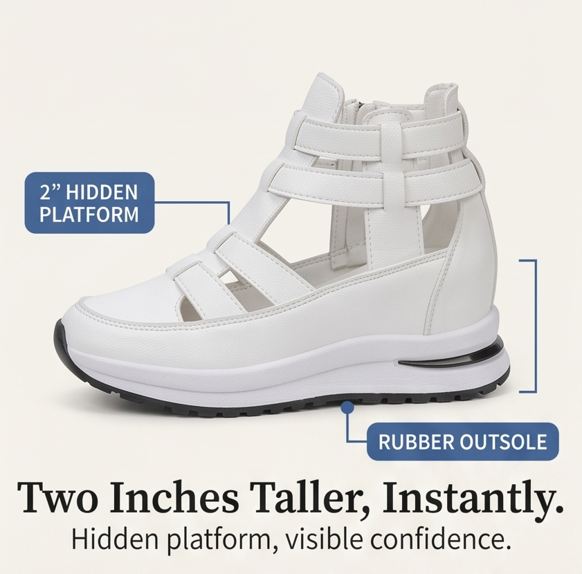 Veluna™ - Caged Wedge Sandals with Hidden Platform