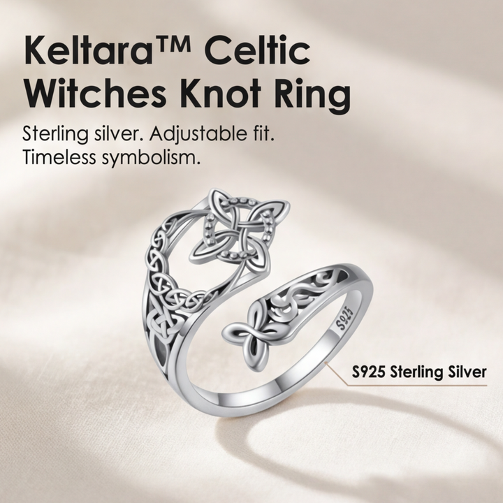 Keltara™ - Celtic Witches Protection Knot Ring